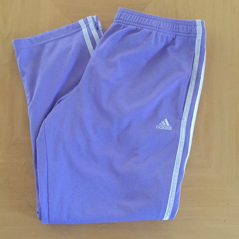 NEW ADIDAS Purple Mesh Athletic Pants